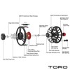 Maxcatch Toro Series Fly Fishing Reel with Large Arbor, CNC-Machined