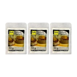 Sodium Alginate for The Spherificator – Food-Grade Additive for Spherification and Molecular Gastronomy (40g, 3-Pack)