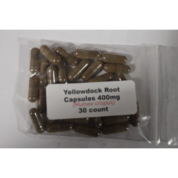 Yellowdock Root Powder Capsules (Rumex crispus) 400mg - 30 count