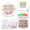 sourcing map 17 Keys Thumb Piano,Transparent Pink Flower Portable Finger
