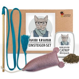 Kitten Pack of 3 Premium Cat Toys. Made in Germany by hand and with love. Gift idea for cat owners