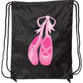inktastic Ballet Shoes, Ballet Slippers, Ballet Dance, Pink Drawstring Bag Black 35a4c