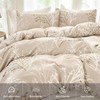 Fondream Beige Branch Duvet Cover Double 3 Pieces Botanical Printed