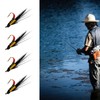 EMSea 4x Black Cormorant Wet Trout Flies Fish 10 Hooks