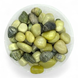 Serpentine Tumbled - Healing Stone - Crystal Energy Healing - 20-25mm for Chakra Balancing, Reiki, Meditation, Yoga, Decoration, Classroom use and more. (10)