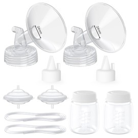 Paruu Pump Parts Compatible with Spectra S1/S2/9 Plus, Not Original Accessories, Full Set Replacements Include 24mm Flanges, Valves, Backflow Protectors (Duckbills Included), Tubings and Bottles