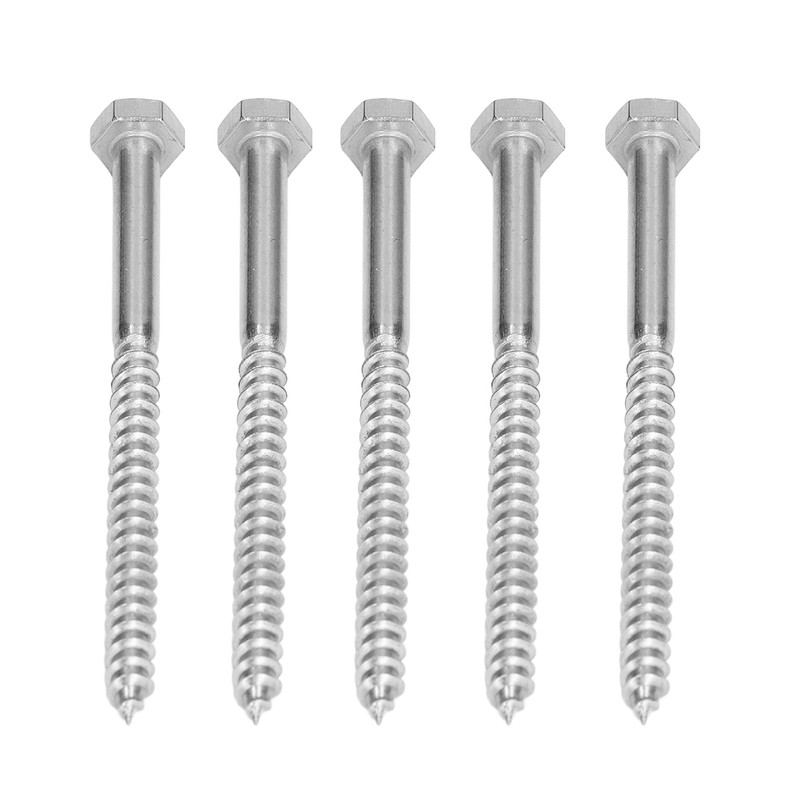 304 Stainless Steel Half Thread Bolt Wood Hex Lag Screws