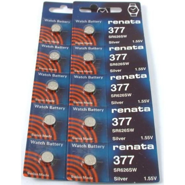 #377 Renata Watch Batteries 10Pcs