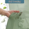 Lecloud Short Sheer Curtains 54 Inches Length 2 Panels, Light