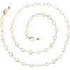 Pluzmecalm 1Pcs Gold Eyeglass Chains Crystal Glasses Elegant Chain Beaded