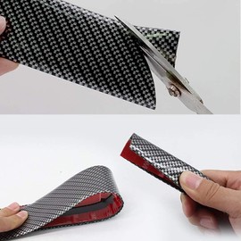 Door Guard Protector Molle Carbon Molle Rubber Trim Molle Universal Trunk Water Resistant Lip Molle Bumper Guard Black Under Spoiler 3CM*6M