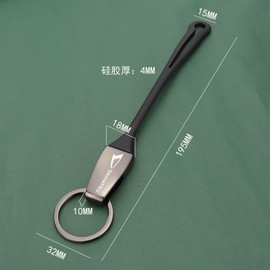 Fumezu Keychain, Car and Motorcycle Compatible, Compatible with Toyota Daihatsu Keychain, Key Chain II, Carabiner, Hook, Double Ring, Keyring, Men's, Convenient, Smart, Simple, Design, Key Case, Black