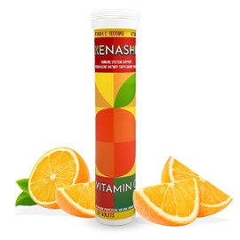 Kenashi Vitamin C 1000mg Efervescente Vitamin C Tablets Dissolve in Water High Absorption Vitamin C Dissolvable Tablets Best Immune Booster Supplement Vitamin C Effervescent Tablets Vitamine C