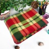 [Trendy Plaids - Red/Green/Yellow] Soft Coral Fleece Throw Blanket (71