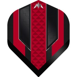 THOR-SPORTS Mission Darts Flights Temple Standard No.2 Extra Strong 100 Micron Spot UV Red 3 Sets (3 x F3361)