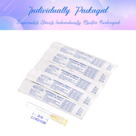 SHAOTONG 30 Gauge 5/16 Inch Luer Lock Accessories Disposable Lab Supplies, Pack of 100