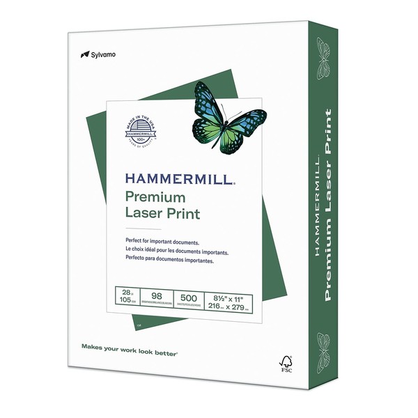 Hammermill Laser Print Paper, 8.50 x 11-Inches, 500 Sheets ( HAM125534 )