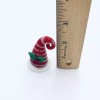 Pier 1 Glass Santa Hat Figurine Candy Cane Striped New