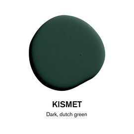 BACKDROP | Premium Interior Paint | Large Adhesive Paint Swatch | KISMET - Dark, Dutch Green | 12" x 12" Color Sample