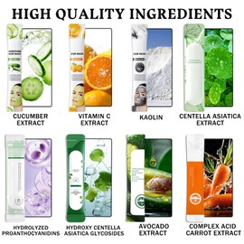 PPPanYiDi 24PCS Hydrating Facial Clay Mask Set, Moisturizing Deep Cleansing Mud Mask Skin Care Set, Travel Size Long Lasting Oil Control Face Clay Mask Skincare Set A4