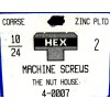 Unbranded (25) 10-24 x 2" INDENTED HEX HEAD MACHINE SCREW