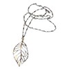 Cadena de acero inoxidable con cordón para mujer, fabricada en