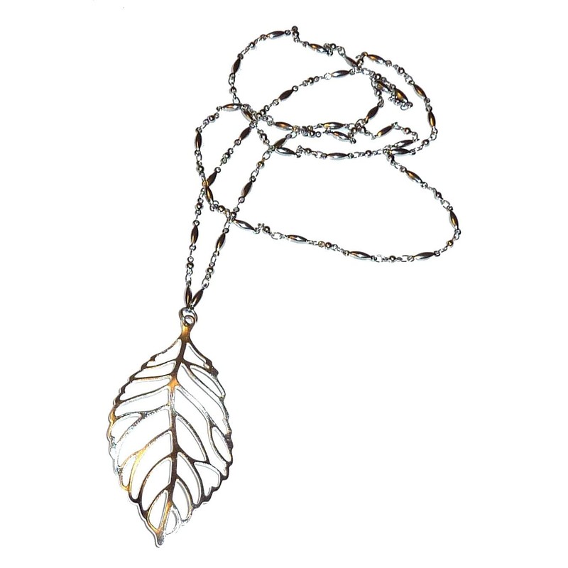 Cadena de acero inoxidable con cordón para mujer, fabricada en