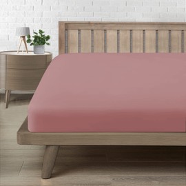 Fitted Sheet 90 x 200 cm, Flat Sheet 90 x 200 to 30 cm - Oeko-Tex Certified - Premium 100% Microfibre Soft Fitted Sheet All Year Round - Dark Pink