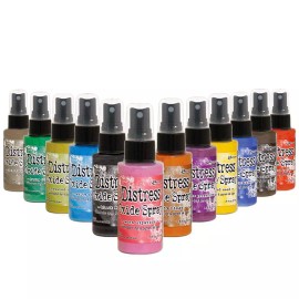 GJCrafts Ranger Tim Holtz Distress Oxide Spray Set # 3 New Spring 2019 Colors, 12 Bottle