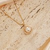 Sylph 18K Gold Plated Pearl Necklace, Dainty Freshwater Pearl Pendant
