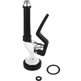 YooGyy Commercial Sink Sprayer Replacement, Sink Pre Rinse Faucet Spray with Handle Grip Assembly,1.28 GPM High Pressured Commercial Dish Sprayer for Replacement Kit,Black