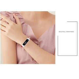 LeisureBands Braided Solo Loop Band for Xiaomi Mi band 5 6 7 Bands,Women Men Soft Stretchable Nylon Sport Replacement Wristband for Mi Band 4 3 Elastics Fibres Strap