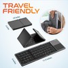 Delton F75 Foldable Bluetooth Keyboard with Touchpad, Compact and Portable
