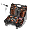 DIFFLIFE Screwdrivers Set with Case, 120-piece Includes Slotted, Phillips, Hex,