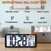 14.5'' Rechargable Large Digital LCD Wall Clock with Backlight Glow
