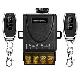 NEWNEWLIU AC110V Wireless Light Switch and Receiver kit,AC110V/120V/240V/30A Relay RF Remote Control with 328FT Long Range for Smart Home,Pump Control,Industrial Electrical Equipment.