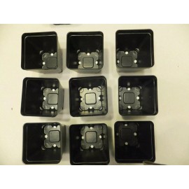 Landmark 3.5 inch SQUARE BLACK NURSERY POTS  - SET OF 24 - plastic flower