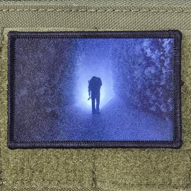 Shining Patch Snow Walk Map Moral Animal Tactical Military USA Hook & Loop 3x2