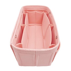 LEXSION Felt Purse Organizer Insert Bag organizer Multi Pocket Bag in Bag Organizer For Tote & Handbag Shaper 8008 Pink XL