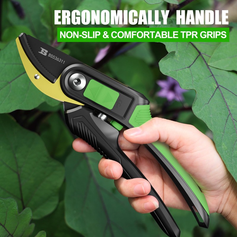 B BOSI TOOLS 8.5" Bypass Pruning Shears Gardening Scissors Pruners
