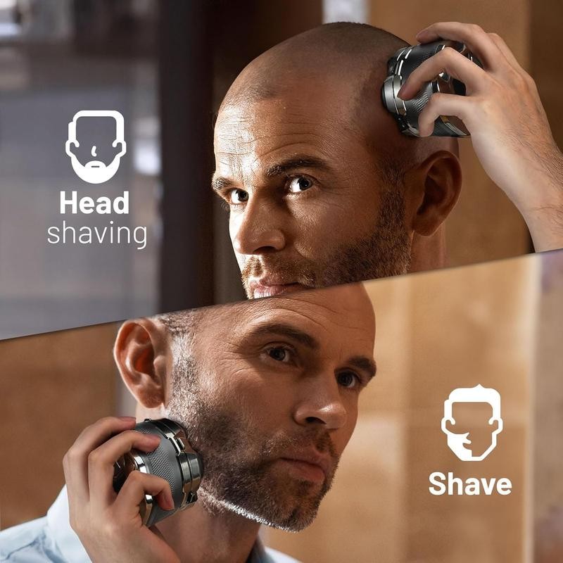 Head Shaver for Bald Men,Magnetic Electric Razor,Large Battery Capacity, LED