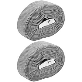 Correas de Amarre de Trinquete de Aleación de Zinc de Alta Resistencia para Camiones, Equipaje de Coche, 25 Mm de Ancho, 2 Unidades, Color Gris para Mudanzas y Navegantes (4M)
