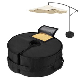PRITOK Sandbag Parasol Stand Fillable: 46 cm Parasol Base Weight Bag, Round Sandbag Umbrella Stand for Balcony, Gazebo, All Types of Parasols Holds up to 40 kg Sand