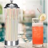 Straw Dispenser for Pencils with Stainless Steel Lid, Clear Acrylic