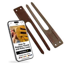 TOFL Baseball Thumb & Pinky Replacement Loops for Baseball Gloves & Softball Mitts to Match Glove Relace Kit | Medium Brown