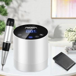 Electric Nail Cutter for Gel Nails, 35,000 rpm Nail Drill Set, Electric Nail File with Touch Buttons and Digital HD LED Display, Manicure Pedicure Set with 6 Nail Cutter Attachments