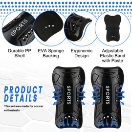 TAGVO Soccer Shin Guards and Socks for Toddler Kids Youth, Lightweight Soccer Shin Pads Protective Defender Gear for 3-5, 5-10, 10-15 Years Old Children Teen Boys Girls Sports Game
