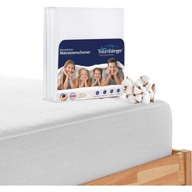 Waterproof Mattress Protector and Moisture Protection (Set of 2) 180 x 200 cm, Oeko-Tex® Standard 100 Cotton & Tension Fixation: Incontinence Pad & Mattress Protector, Also as Replacement for Fitted