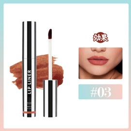 TikTok's Popular Lip Liner, Peel Off, 2 Colors, Water Resistant, Long Lasting, Removable Type, Lip Tint, 3D Lip, Pore Care, Easy Application, Natural Cover, #01, Light Brown