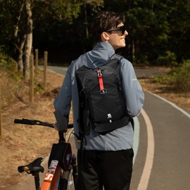 OIWAS Small Hiking Backpack - 15L Hiking Backpacks Water Resistant Camping Backpack Lightweight Hiking Daypack with Hydration Bladder Outlet